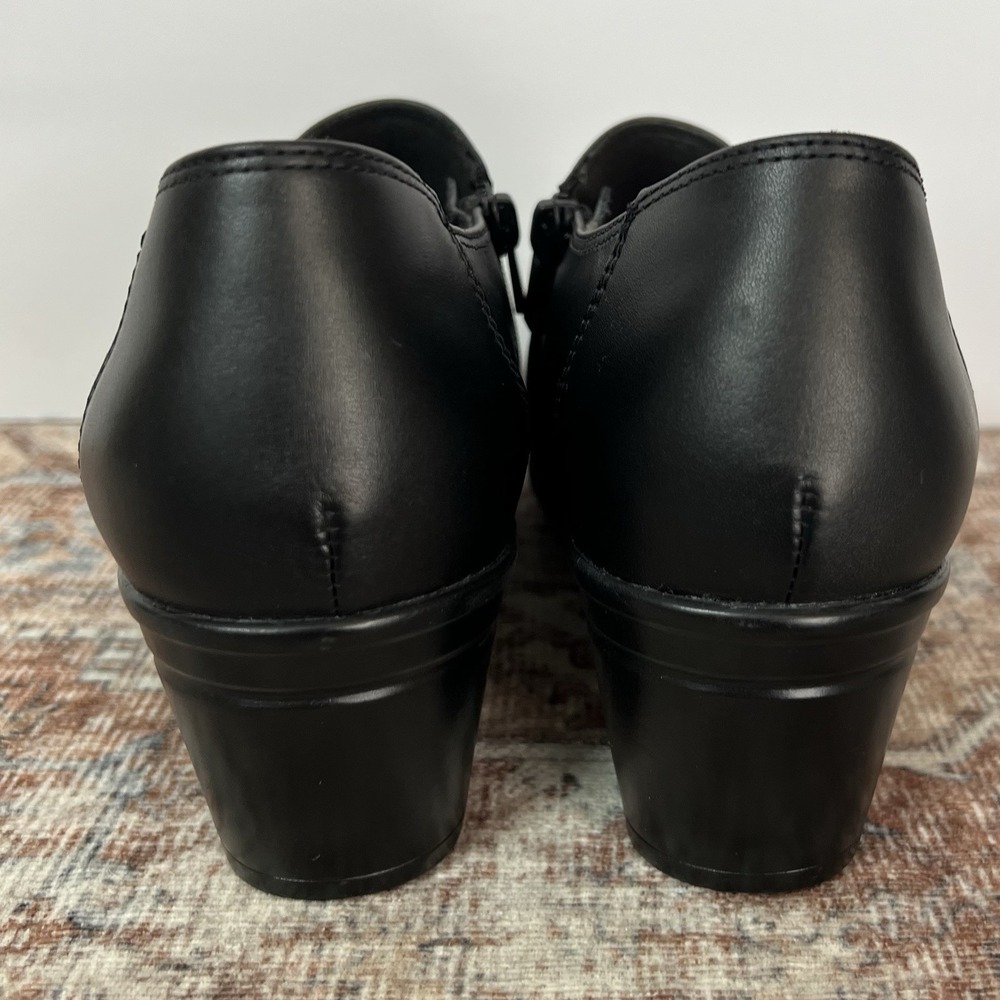 Clarks Emslie Warrens Loafer‎ Shoes Womens 11M Black Leather Ortholite Comfort - Picture 8 of 10